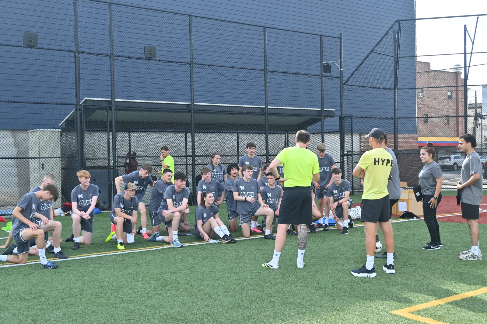 Pre-session talk with the group