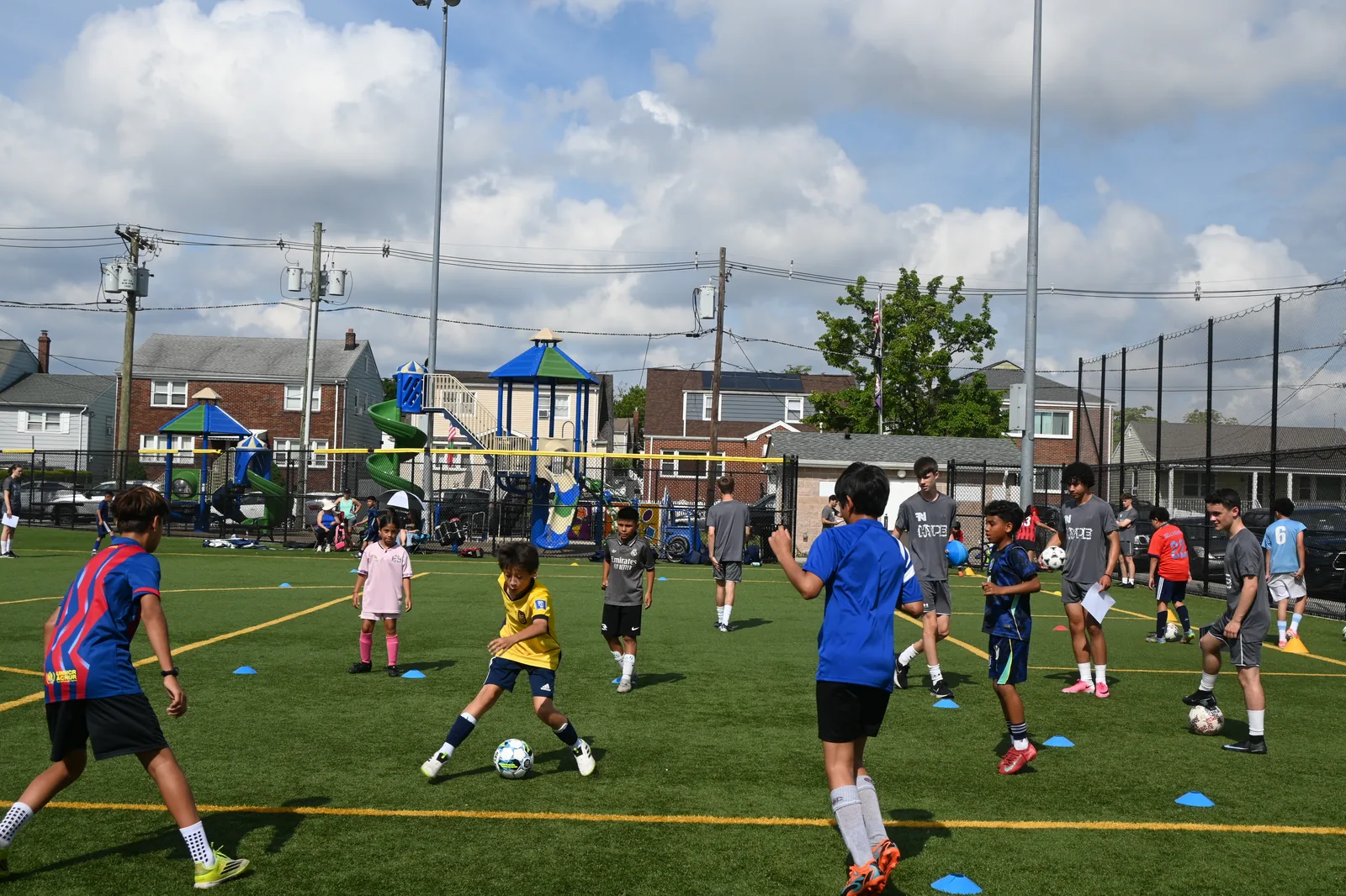 Coaching Harrison FC youth players