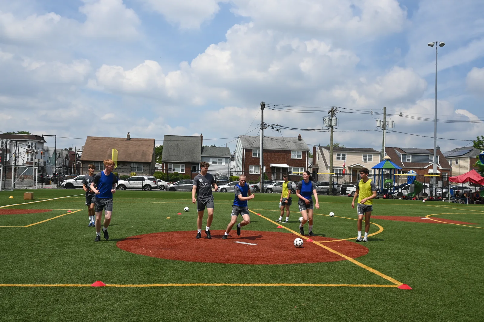Warm-up rondo at Harrison FC